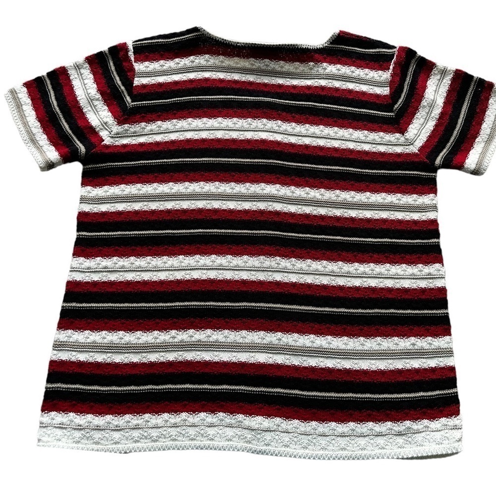 Reba Rose Button Sweater Size M Multicolor Striped Made USA In Vintage 90’s - Picture 2 of 2
